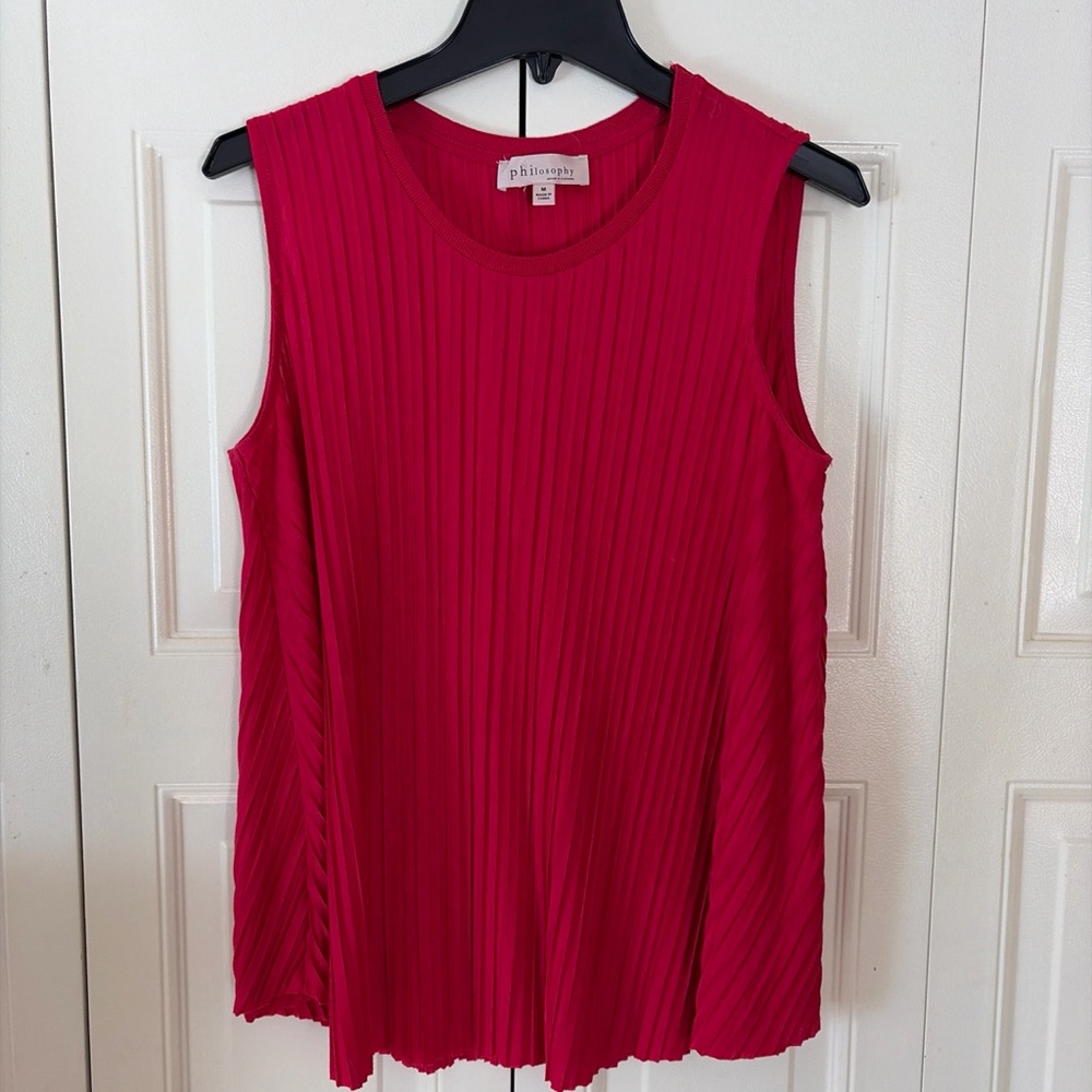 Philosophy Republic Pleated  Sophisticate Pleated Airy  A Line Tank Size M